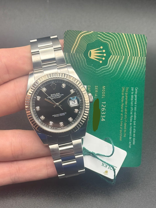 2020 Rolex DateJust 126334 Watch Card White Tag