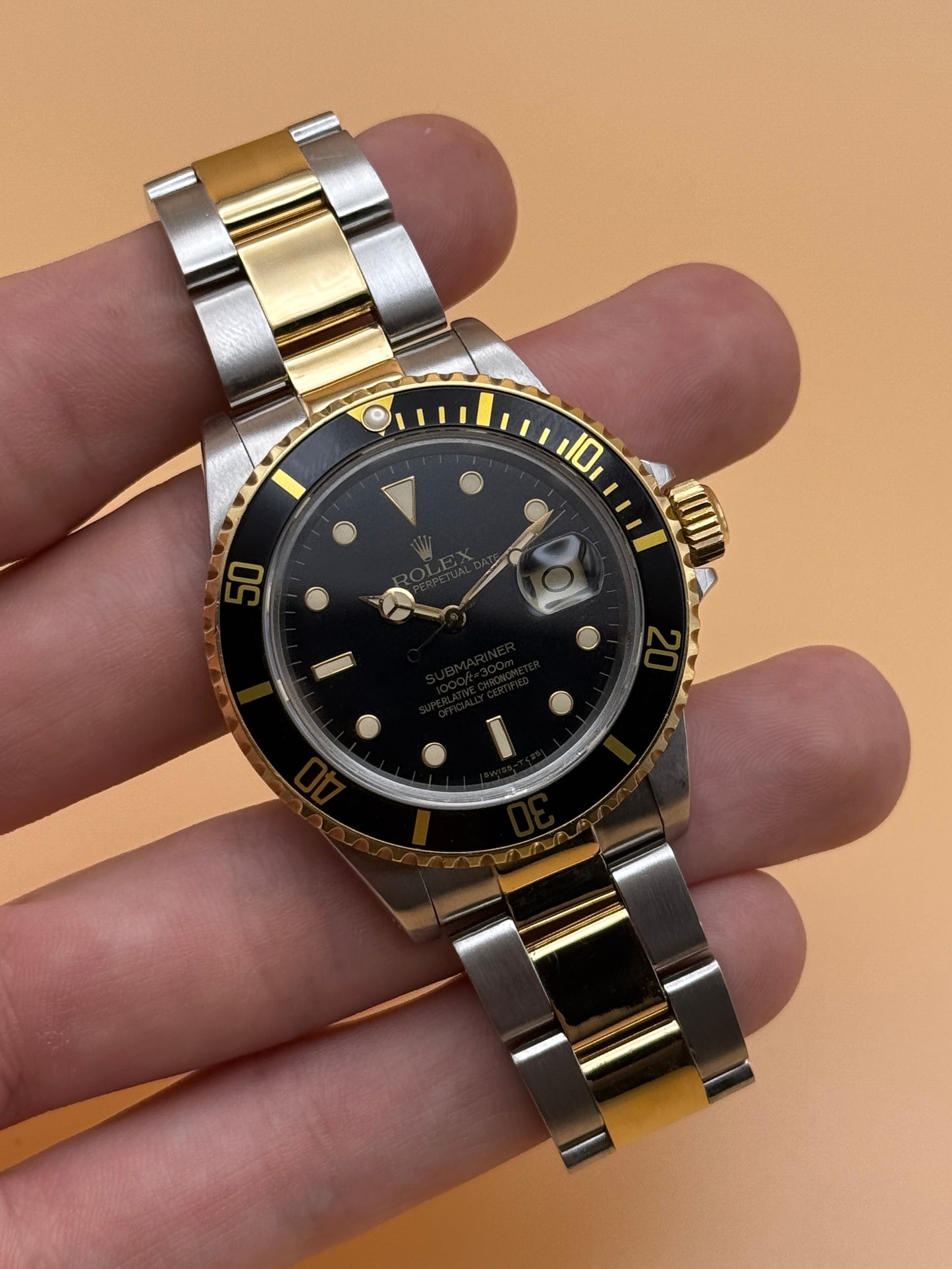 Rolex Submariner Date Two Tone 16803 8.65M Watch Only