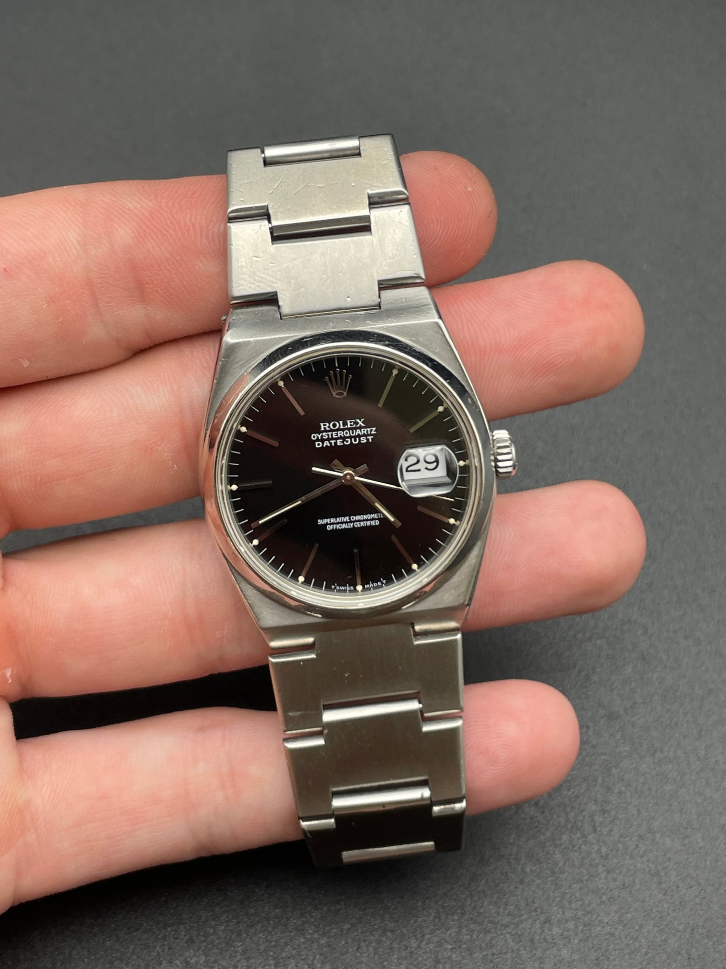 Rolex DateJust OysterQuartz 17000 Black Dial