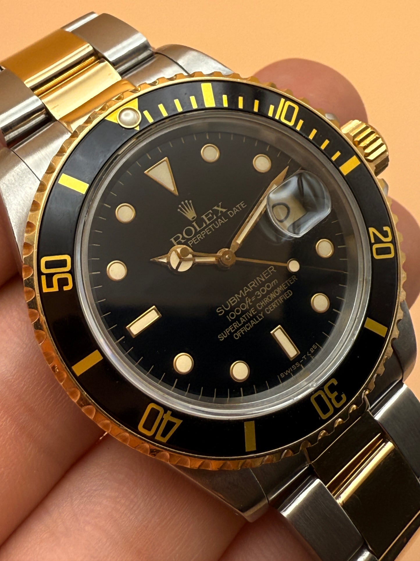 Rolex Submariner Date Two Tone 16803 8.65M Watch Only