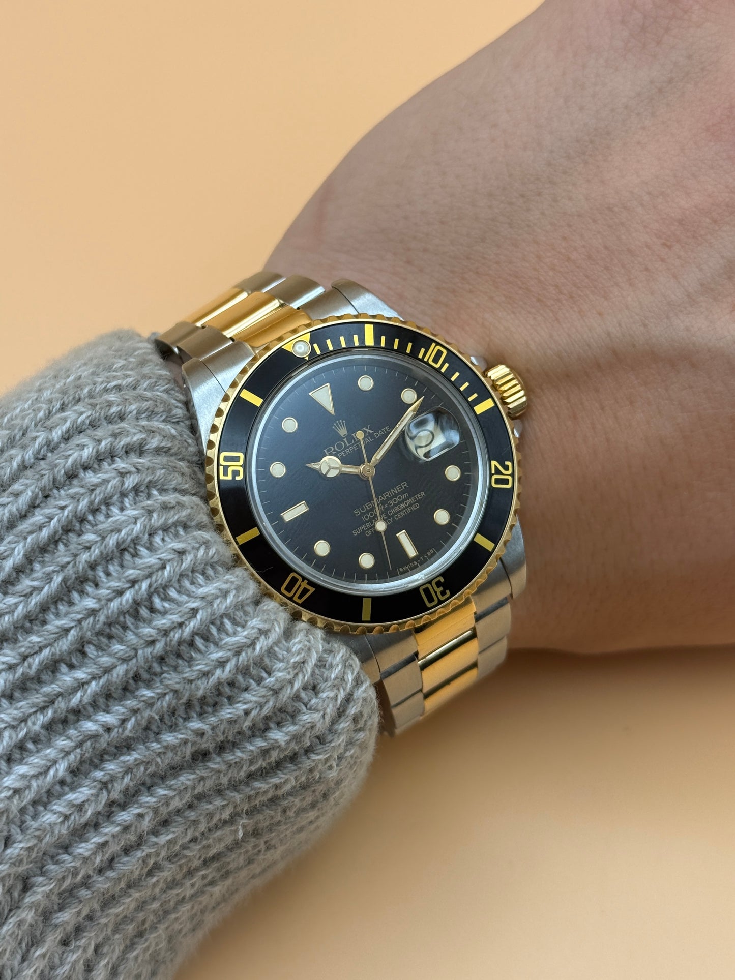 Rolex Submariner Date Two Tone 16803 8.65M Watch Only