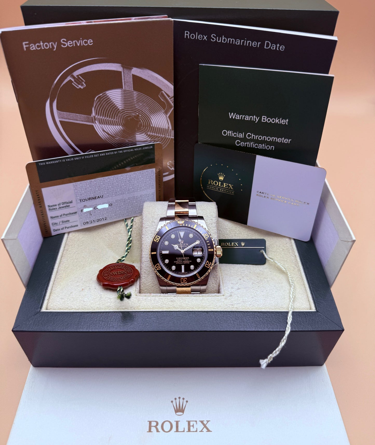 Rolex Submariner Date 116613LN Diamond Dial 2012 Full Set 2024 RSC