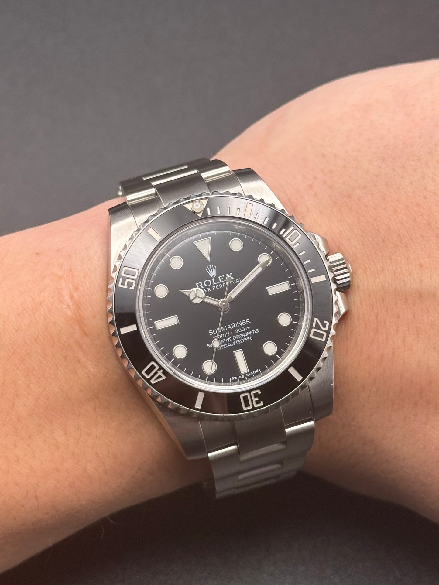 Rolex Submariner No Date Model 114060 Watch Only